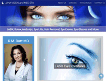 Tablet Screenshot of lunavisionandbeauty.com